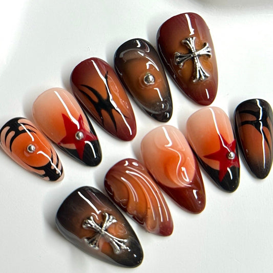 Autumn Mix Match |  Little Nails Custom Press on Nails