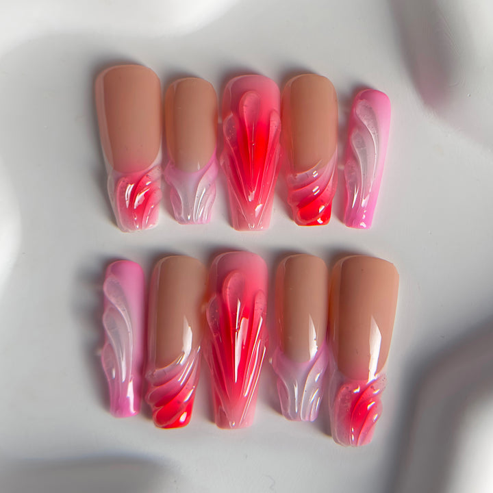 Airbrush Cutie Set | Little Nails Custom Press on Nails